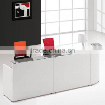 Modern office furniture glass reception counter