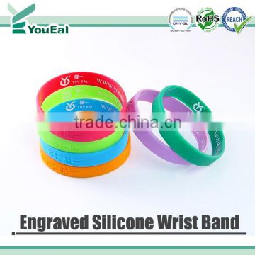 Engraved Silicone Rubber Wrist Bands