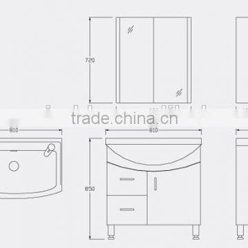 Middle East Hot Sale Yellow Color Bathroom Vanity Flooring Vanity With Ceramic Basin photo-6