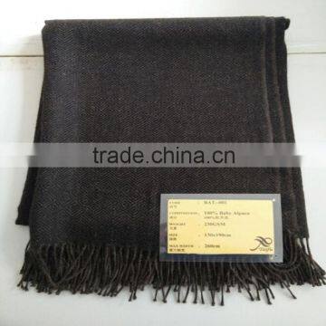 Warm Soft Pluffy Alpaca Blended Plaid Throw photo-4