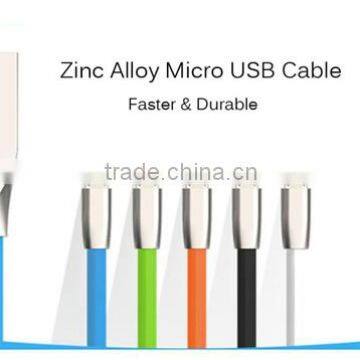 Zinc Alloy USB Data Charger Cable Cord Line for IPhone 6S 5S 5 6 Plus i Pad IPod