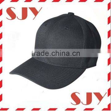 6 Panel Custom Blank Black Baseball Hat photo-2