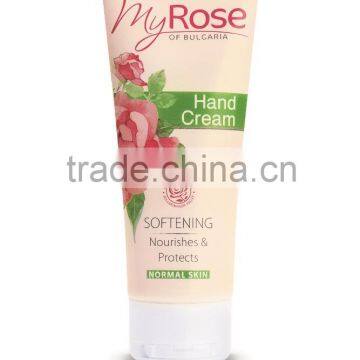 Hand Cream Normal Skin with Bulgarian Rosa Damascena Extract - 75 ml. Paraben Free. Made in EU.