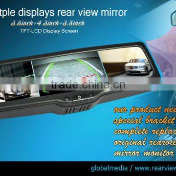 Multiple display mirror- Big rearview mirror monitor special for big cars trucks