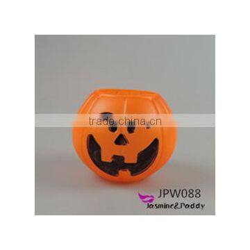 Classic halloween decorative plastic pumpkin lantern medium size