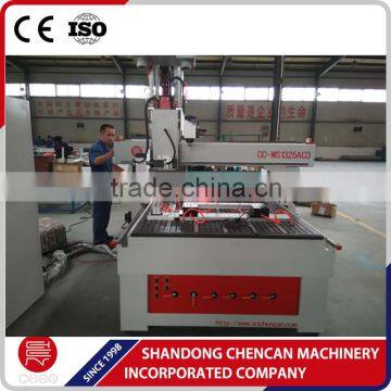 Three Workstage Furniture CNC Router Machine With Ratating Spindle photo-4