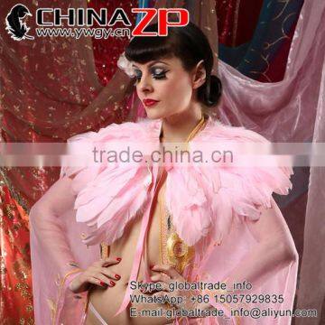 CHINAZP Factory High Quality Dyed Lavender Goose Satinettes Trim Fringe Feathers for Decoration photo-4