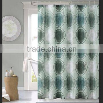 Bamboo Fabric Printed Polyester Shower Curtain