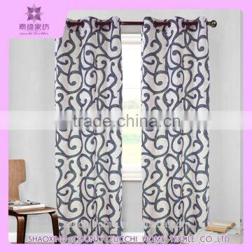 cotton and polyester printed curtain panel