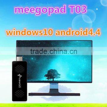 MEEGOPAD T02 MEEGOPAD T03 Win10 android4.4 Mini PC TV stick Quad-Core Atom Z3735F TV Box Player 32G 2GB RAM