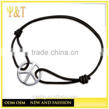Jingli Jewelry factory price girls peace sign bracelets, girls name friendship bracelets (QS-033)