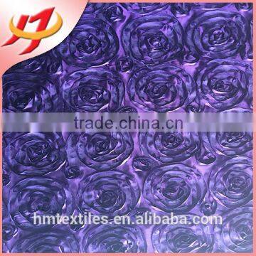 14cm Factory Direct Sale Satin Rose Embroidery Fabric photo-3