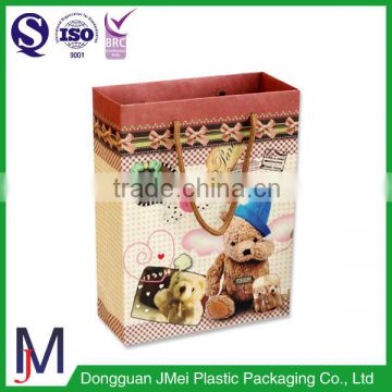 China wholesale custom printing kraft paper flat handle bag