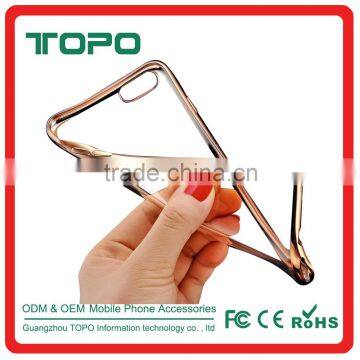 Clear Ultra Thin Plating Silicone TPU Case Skin Cover Shock Proof Electroplate frame soft TPU phone case for iphone 6 6s plus