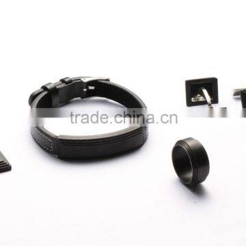 matte black carbon fiber jewelry sets