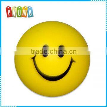 Round Smiling Face PU Foam Ball With OEM Logo