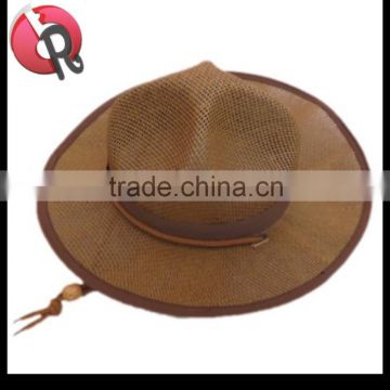 new development paper straw brown summer Breathable and crushable scout hat