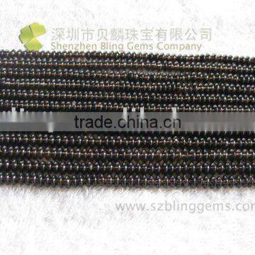 High quality smoky quartz,stone roundel loose beads