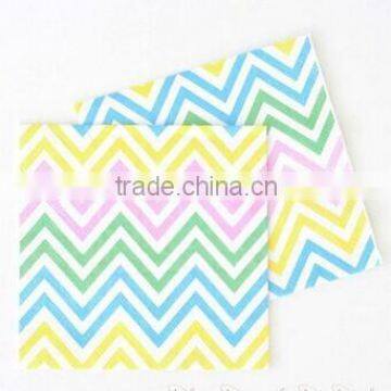 Pastel Chevron Napkins Pkt 20