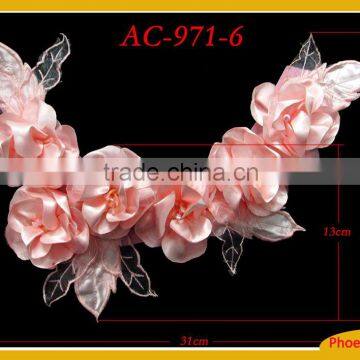Fancy Silk Chiffon Flower Trim AC-971 photo-6