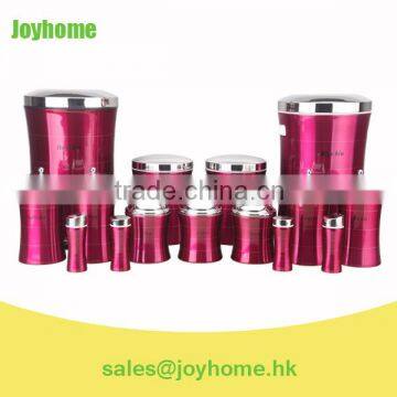 stainless steel colorful color painting kitchen canister set