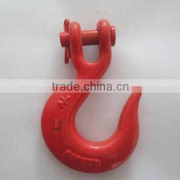 Galvanized or colorful forged clevis slip hook with latch