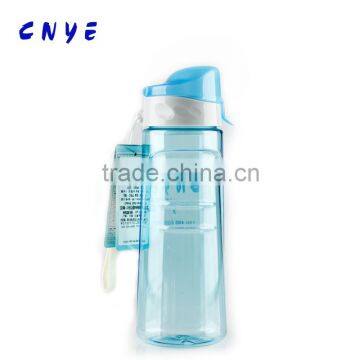 CNYE Drinkware water bottles sky blue outside sport brief portable leak-proof plastic cups round shape with lip with rope 800ml