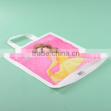 Popular flat handles plastic shopping bag with your printing