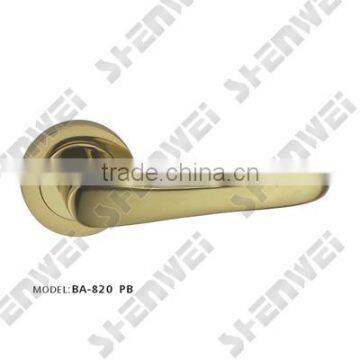 BA-820 PB brass door handle on rose