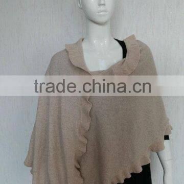 women pure cashmere poncho