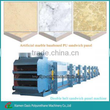 Stone surface polyurethane sandwich panel production line/artificial marble baseboard pu sandwich panel making machines.