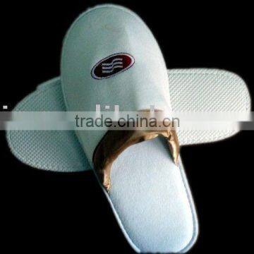 Hotel slipper with velvet,toweling,non-woven,waffle