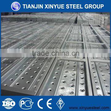 scaffolding system galvanized steel plank for walk through for construction