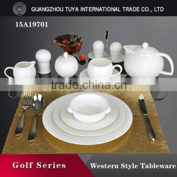 Hot selling golf shaped western style dinnerware set