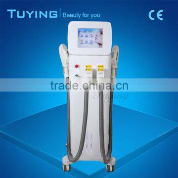 Factory price two handles Elight hair removal machine Ipl hair removal Skin rejuvenation RF machine