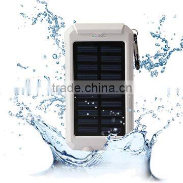 Outdoor Survival Waterproof Solar Mobile Power Bank Charger With Hook 10000mah photo-3
