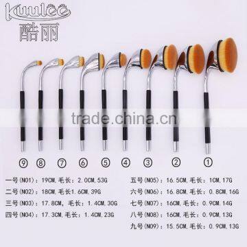 9pcs Golf Pro Cosmetic Makeup Brush Professional Kit Makeup Brushes With Black photo-6