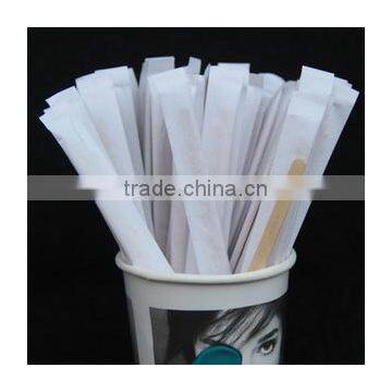 2015 hot sale alibaba china individual wrapped wooden coffee stirrer