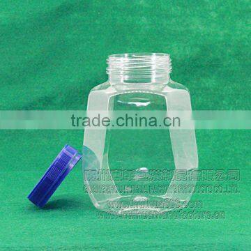 transparent PET bottle with screw cap