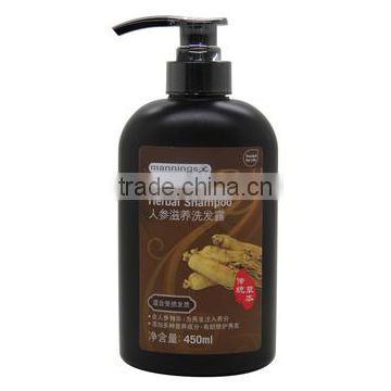 Professional OEM 450ml ginseng smoothing nourishing / anti-dandruff hair shampoo