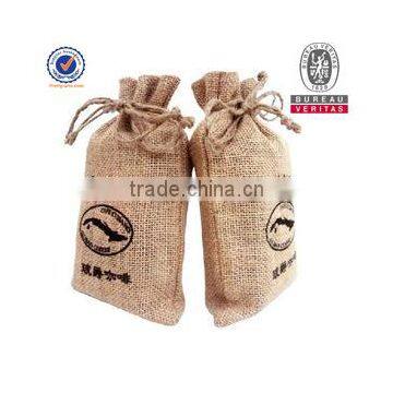 custom printing drawstring jute gunny bag wholesale