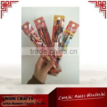 04 reusable cute bamboo chopstick wholesales cute cheap bamboo chopstick made in china Japanese style minnie pattern