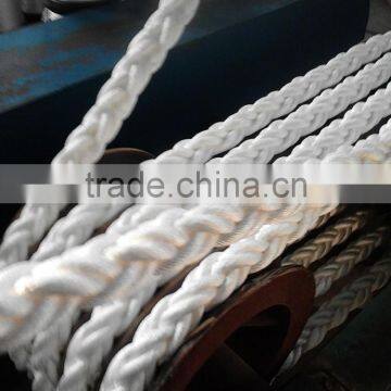 32mm,48mm,64mm,70mm and 72mm pp and polyester mixed 8 strand mooring rope