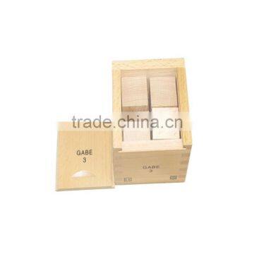 Kids Educational Toys Froebel Gabe3 Wood Cube Square Combination Learning Education Tool photo-2