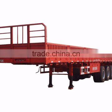 2016 Top Ranking Tri-axle Flatbed Trailer / Side Wall Semi Trailer / Side Panels Detachable photo-2