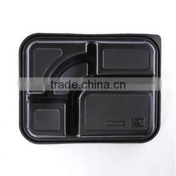 5-Compartments Disposable Plastic PP Bento Lunch Box ,Food Container photo-4