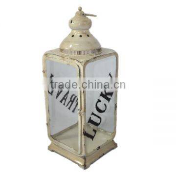 Whosale Word-Printed Decorative Metal Antique Candle Lanterns