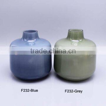 Mouthblown Glass Flower Vase, Narrow Mouth Vase