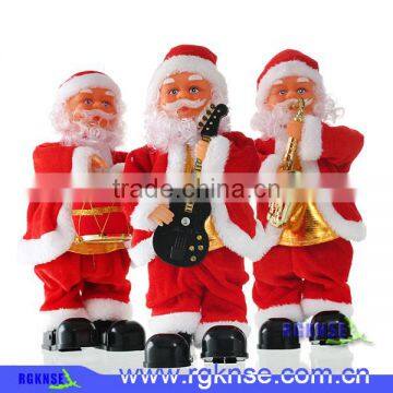 Top sale Christmas Supplier christmas dancing and singing santa claus