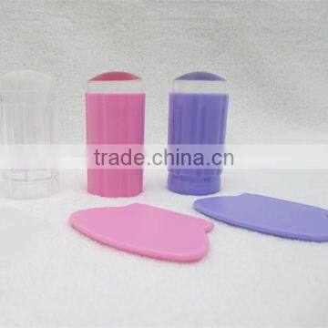 2016 New Color Stamp Nail Art Clear Plastic Plate Jelly Stamp Scraper Toolset Stamp Scraper Kit photo-3